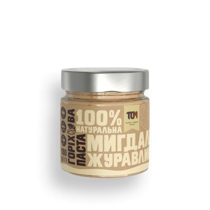 Миндальная паста ТОМ с клюквой 180 г