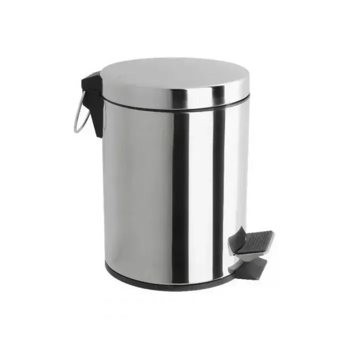 Ведро для мусора Frap F703 с педалью 12 л Хром (1037789) Ведро для мусора Frap F703 с педалью 12 л Хром (1037789)