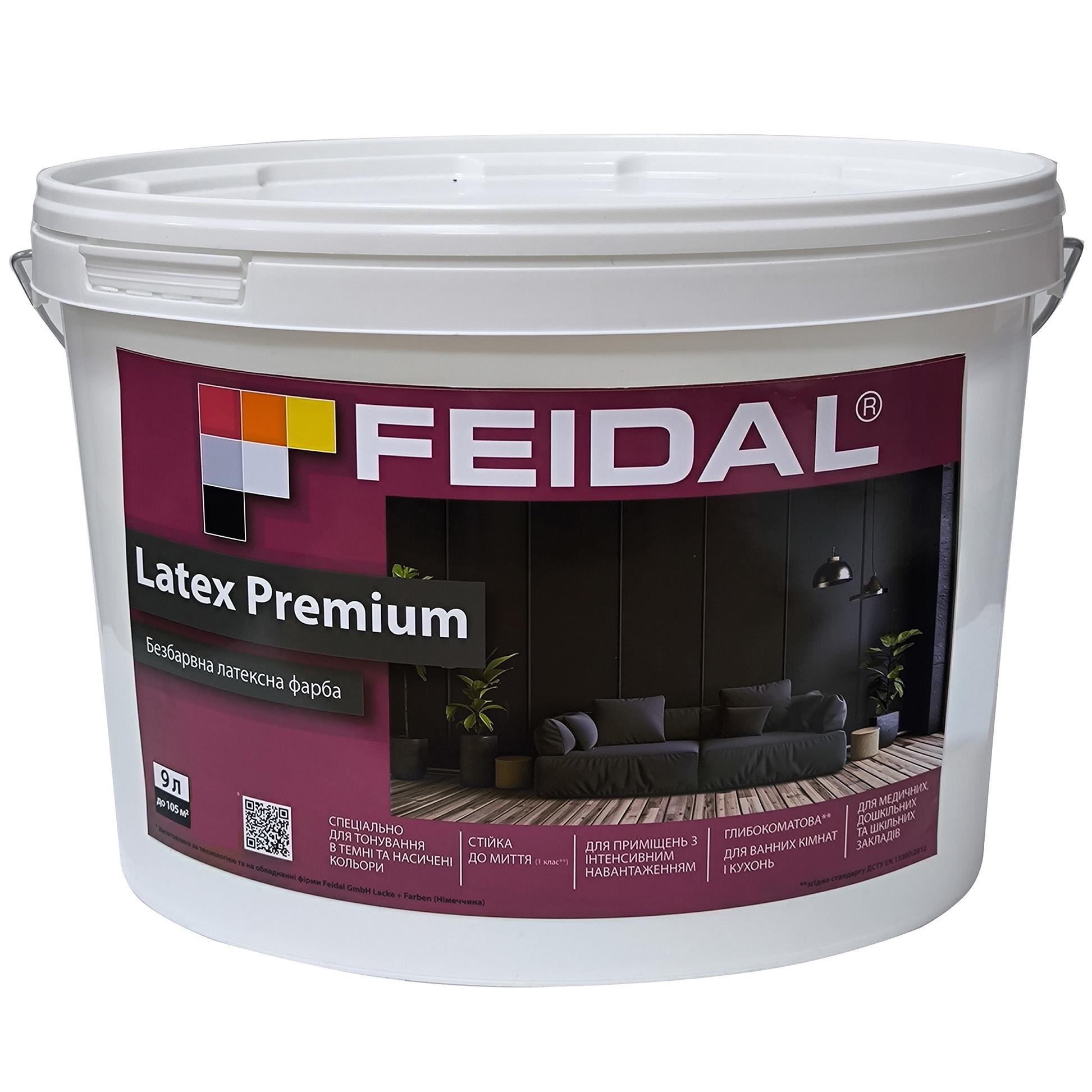 Краска Feidal Latex Premium TR глубокоматовая база под темные и насыщенные цвета 9 л Бесцветный Краска Feidal Latex Premium TR глубокоматовая база под темные и насыщенные цвета 9 л Бесцветный