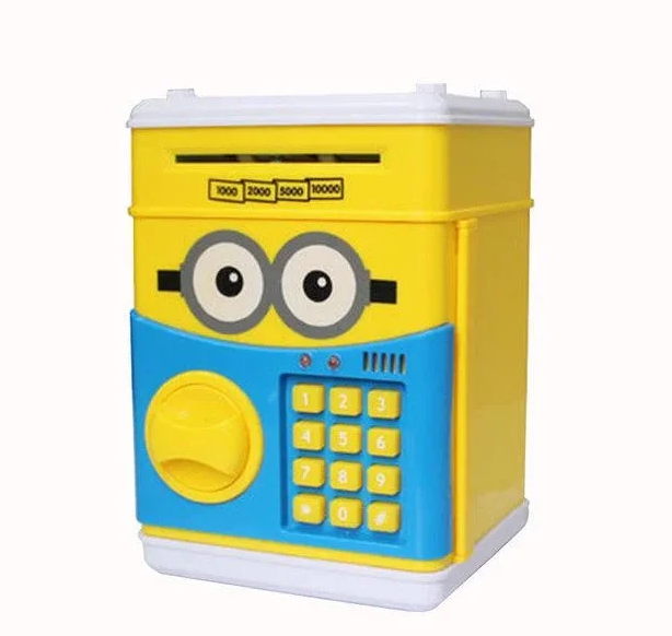 Детская электронная копилка сейф с кодовым замком и купюроприемником Миньон (009816)