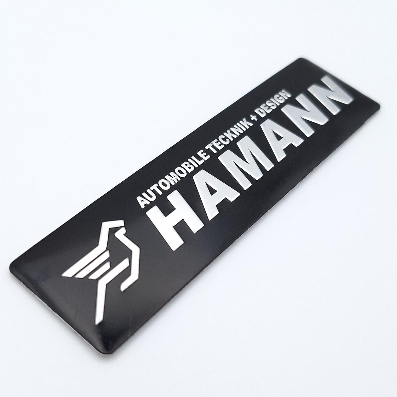 Эмблема алюминиевая Hamann 12х2,5 см Черный (2390901687)