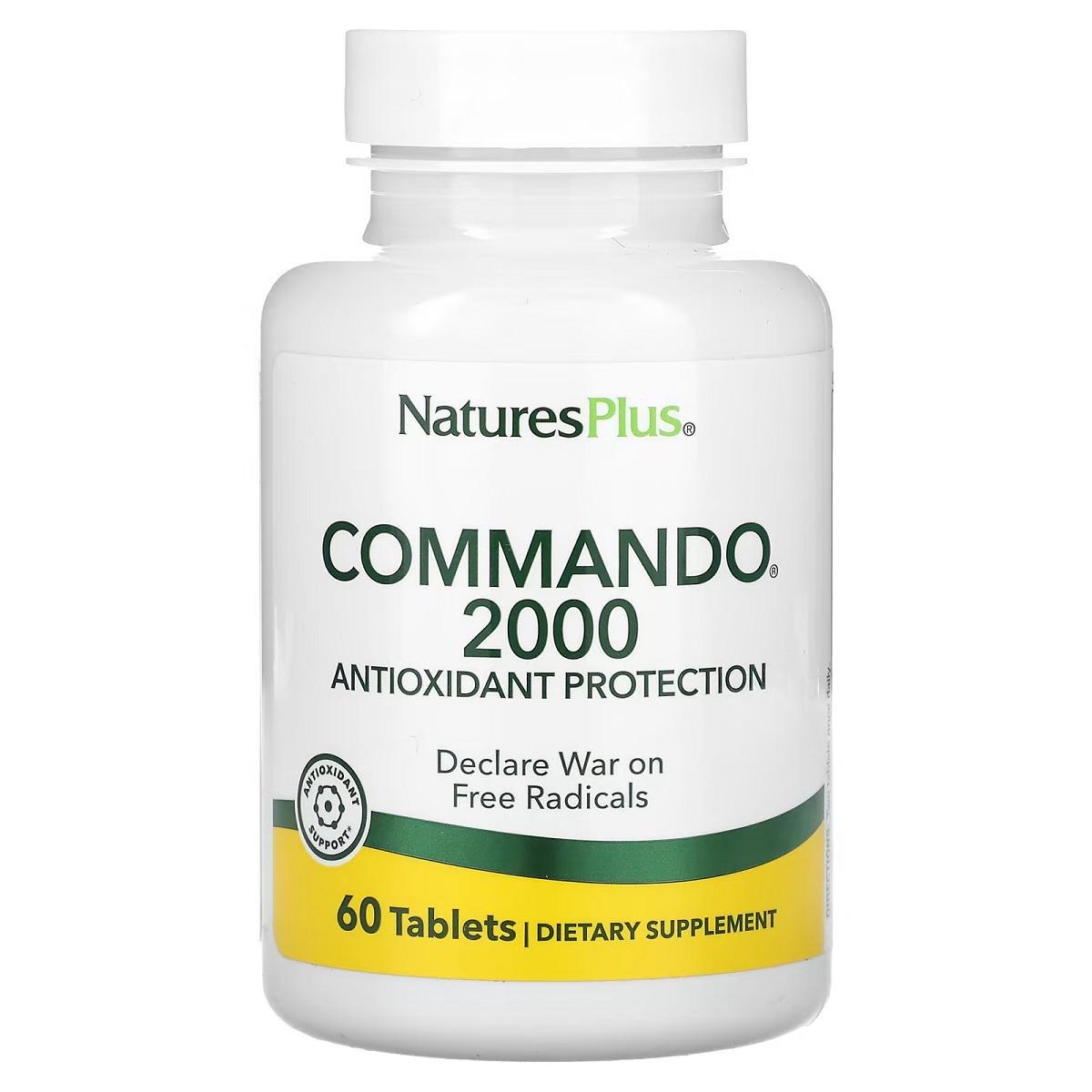 Витамины Антиоксидантная защита Commando 2000 Natures Plus 60 таблеток (44110)