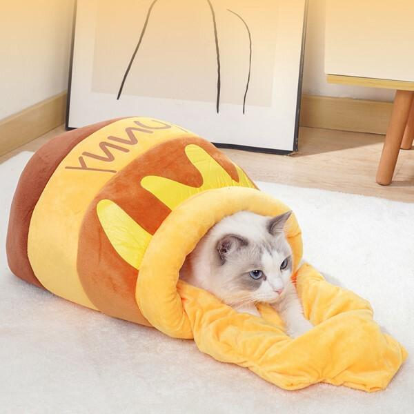 Лежанка-будиночок для тварин знімний матрац 60х42 см - фото 8 Лежанка-будиночок для тварин знімний матрац 60х42 см - фото 8