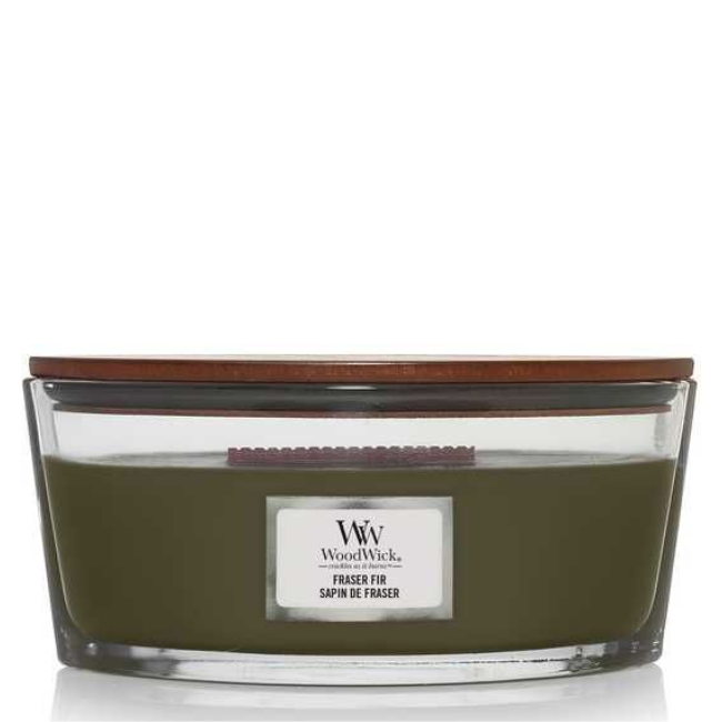 Свеча ароматическая Woodwick Ellipse Frasier Fir с ароматом свежесрезанной елки 453 г (5038581056883)