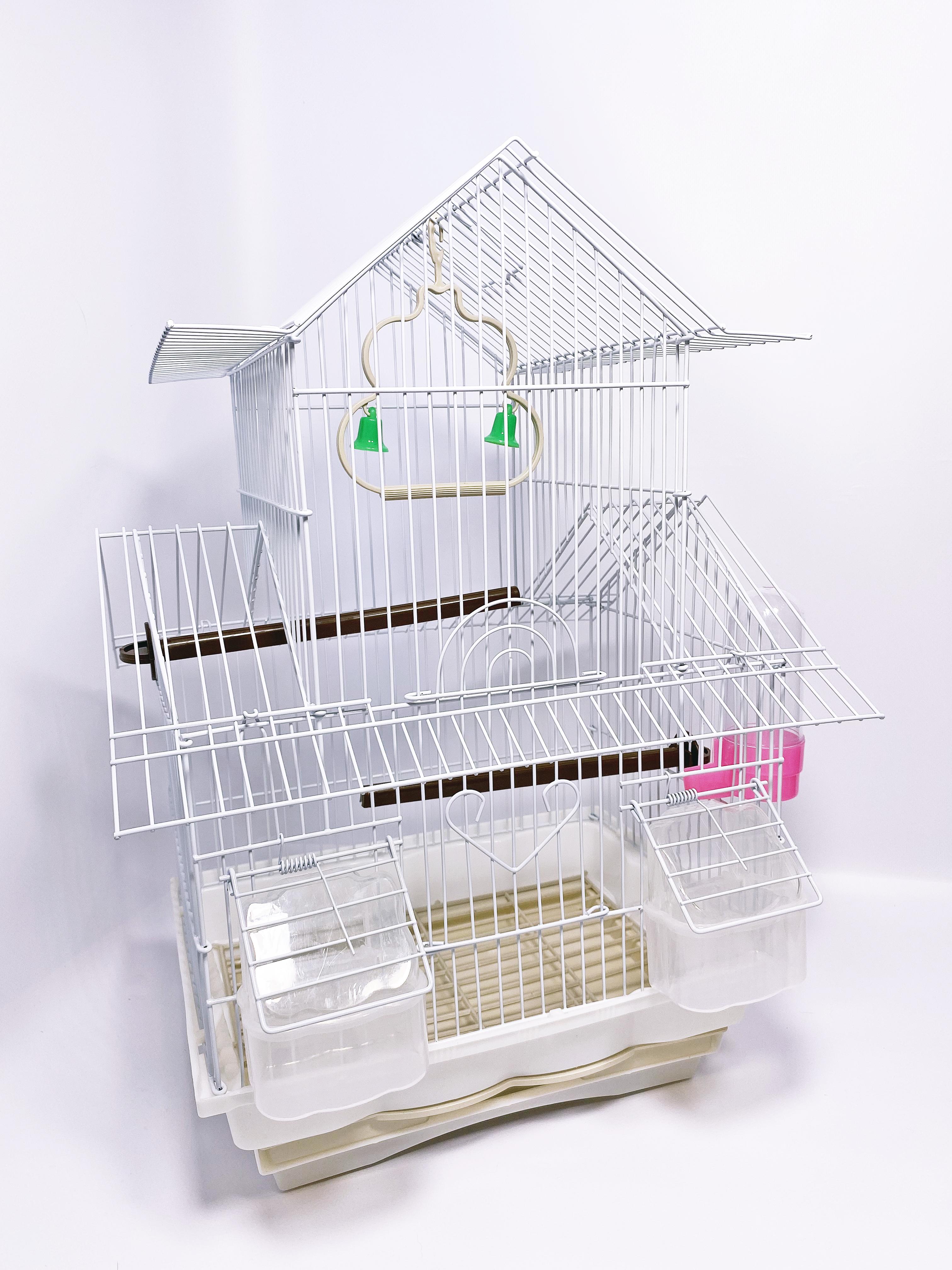Клетка для птиц ZoomaxA201 30x23x48 см Белый (26919828)