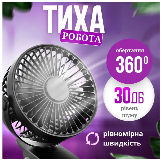 Вентилятор-прищіпка настільний з підставкою та затискачем TGX-210 (2479517713) - фото 6 Вентилятор-прищіпка настільний з підставкою та затискачем TGX-210 (2479517713) - фото 6