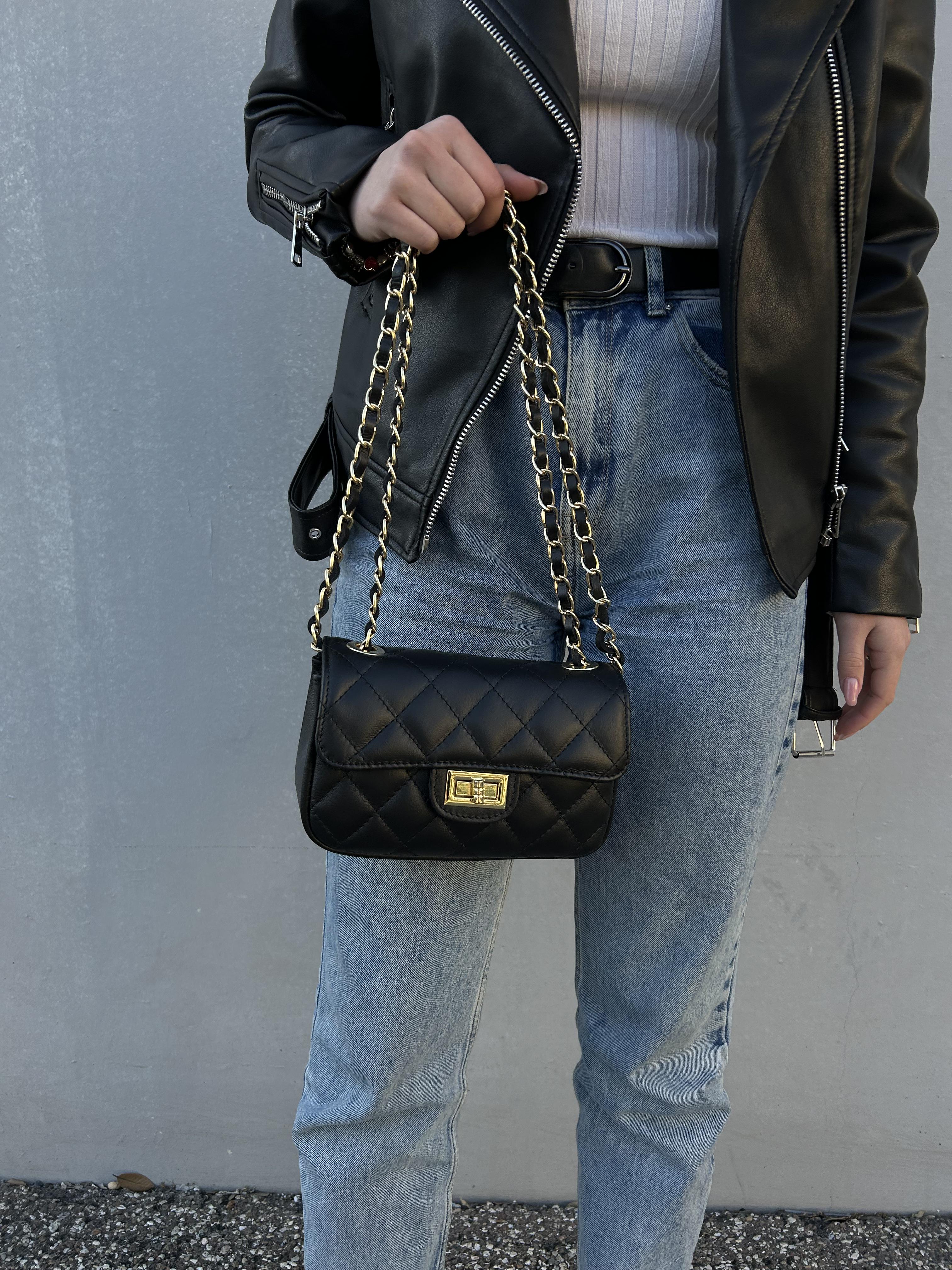 Сумка жіноча з натуральної шкіри Чорний (IT-1023-1) - фото 7