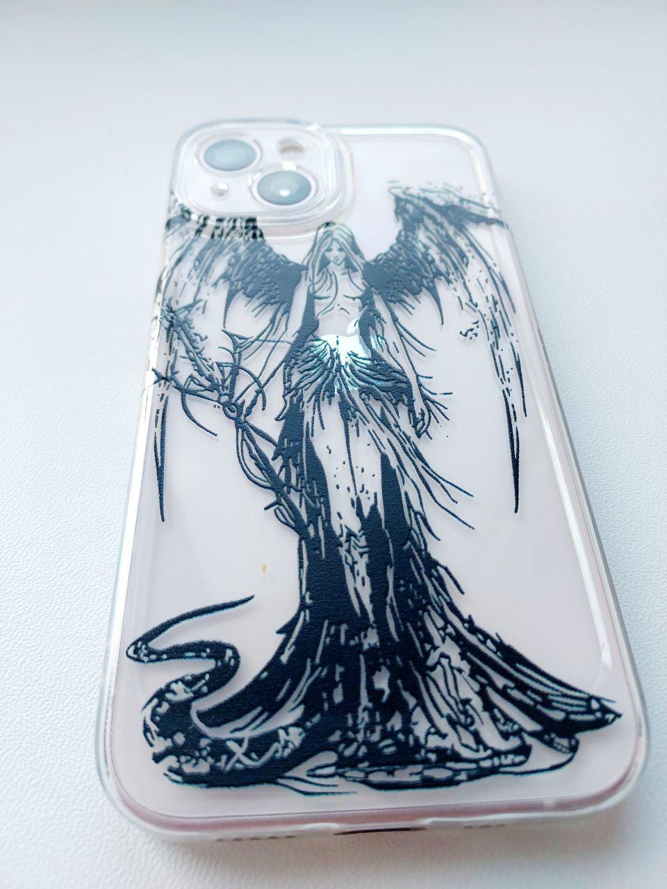 Чехол для iPhone 13 прозрачный с принтом Ангел Space Shell - фото 2 Чехол для iPhone 13 прозрачный с принтом Ангел Space Shell - фото 2