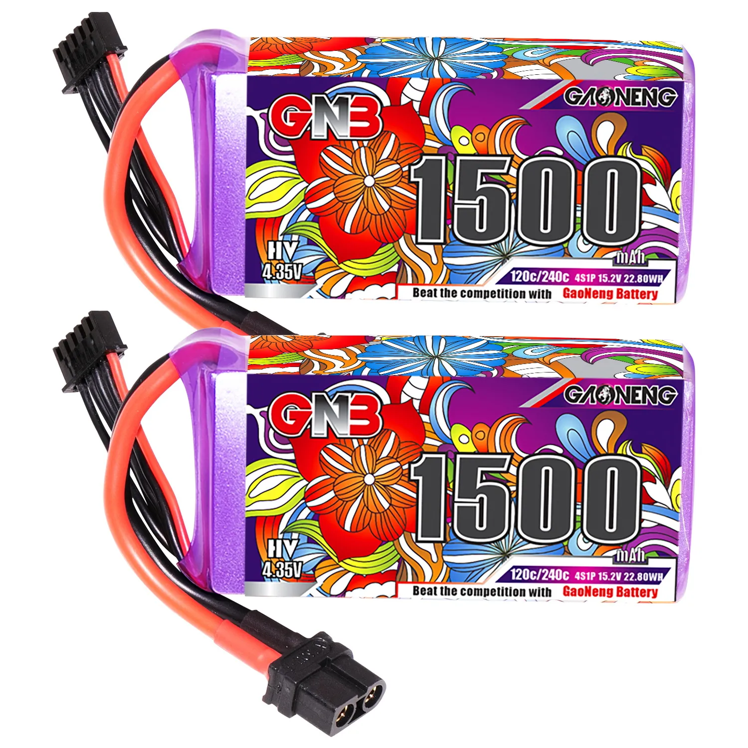 Батарея GNB 4S 1500 mAh 15,2V 120C/240C XT60 - фото 5