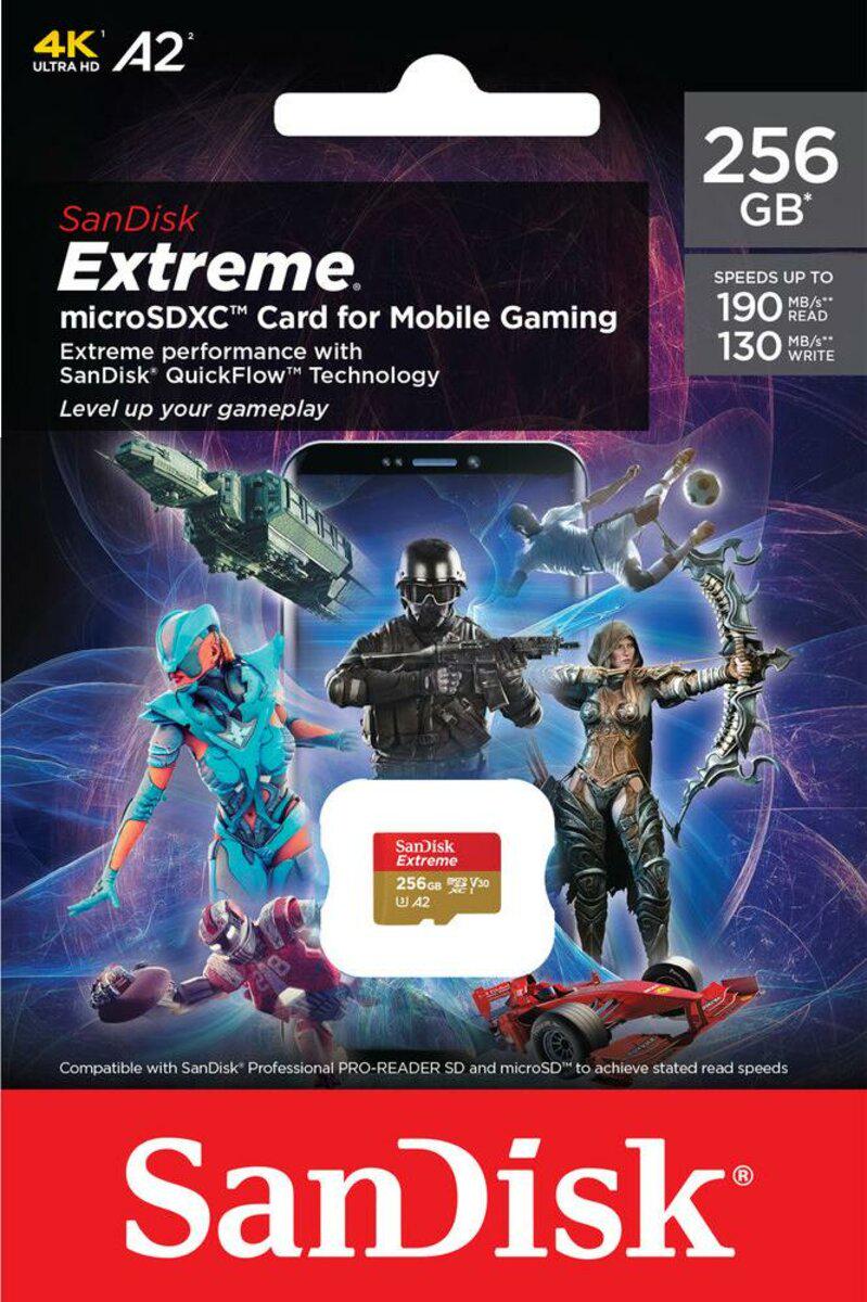 Карта пам'яті SanDisk microSDXC Extreme Mob Gaming 256 Гб (SDSQXAV-256G-GN6GN) - фото 2