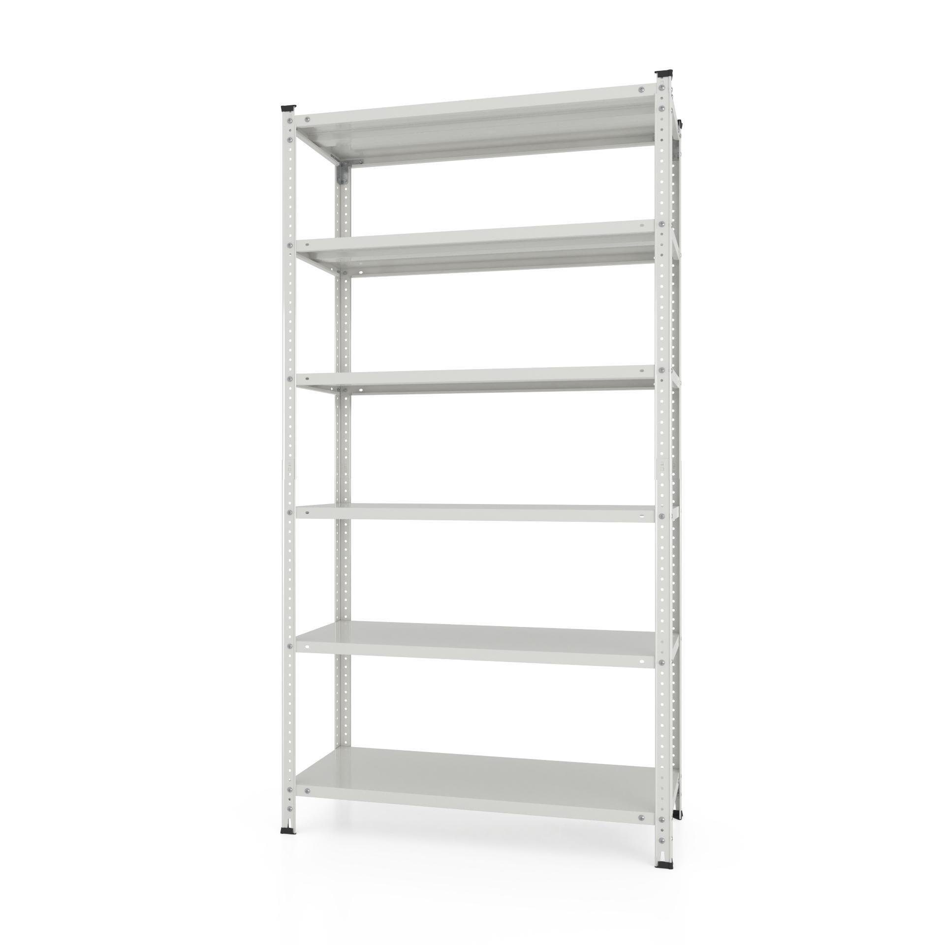 Стеллаж металлический SZ РУНА 220х70х30 см окрашенный на 6 полок из металла Белый (372361) Стеллаж металлический SZ РУНА 220х70х30 см окрашенный на 6 полок из металла Белый (372361)