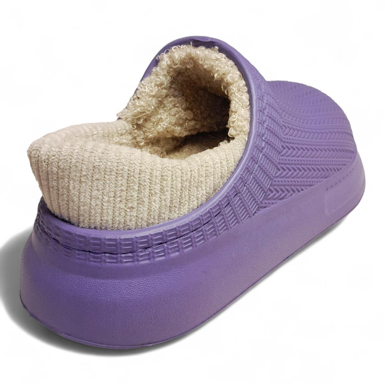Сабо дитячі утеплені Dago з заднім бортиком р. 33 21 см Лавандовий (2769607057) - фото 4
