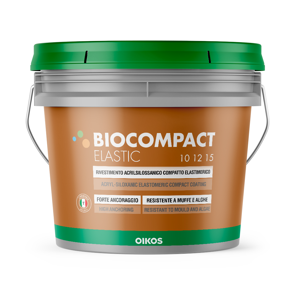 Краска для фасадов водоэмульсионная Oikos BIOCOMPACT ELASTIC 10/12/15 4 л (2493479355) - фото 1 Краска для фасадов водоэмульсионная Oikos BIOCOMPACT ELASTIC 10/12/15 4 л (2493479355) - фото 1