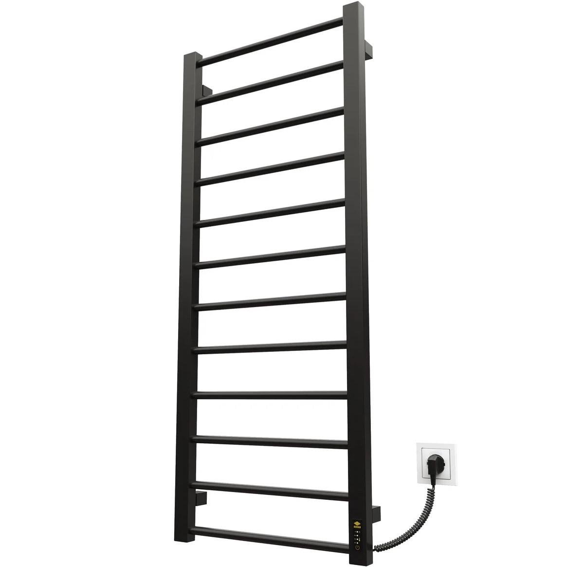 Полотенцесушитель электрический KOSSER Лофт ER с таймером 1200х500 мм Черный