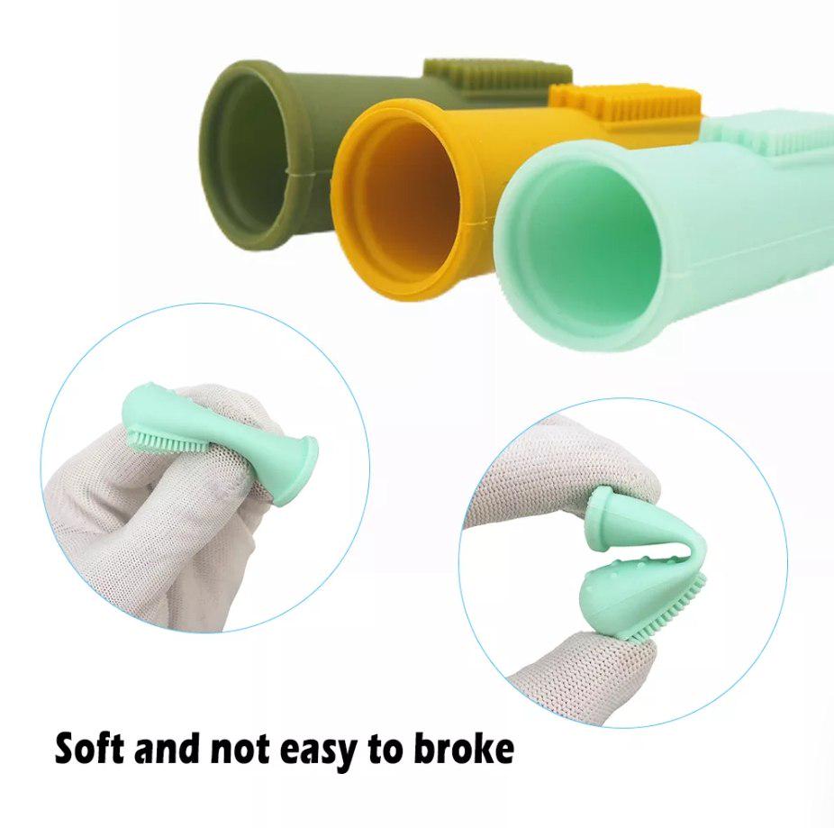 Зубна щітка силіконова Mommy Bag з масажем ясен Сірий (142687) - фото 10