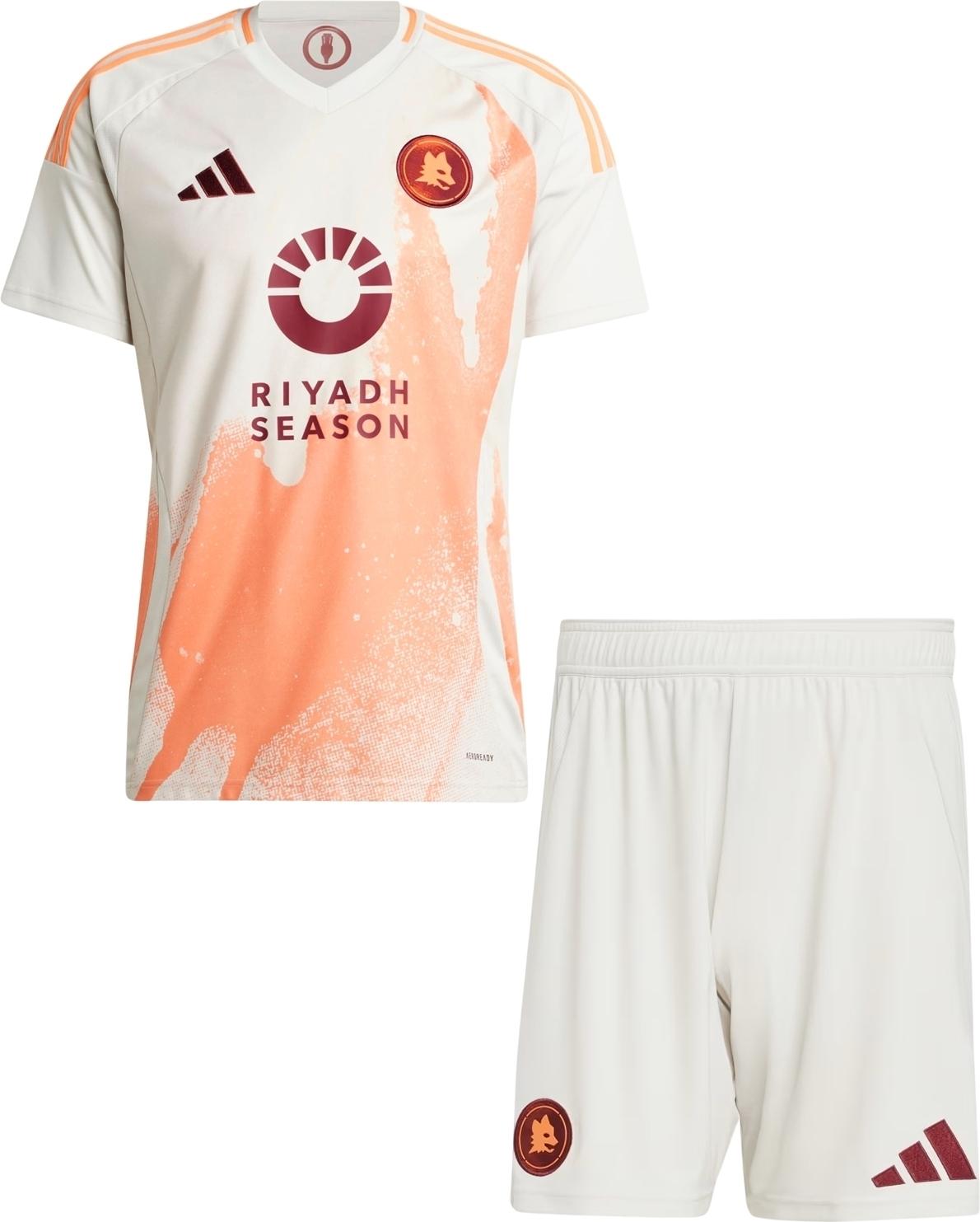 Футбольная форма Рома 2024-2025 выездная L Бело-персиковый (F0092)