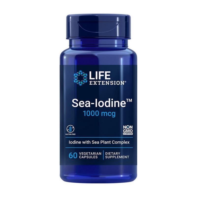 Йод из ламинарии с фукусом Life Extension Sea-Iodine 1000 mcg 60 вер. капс.