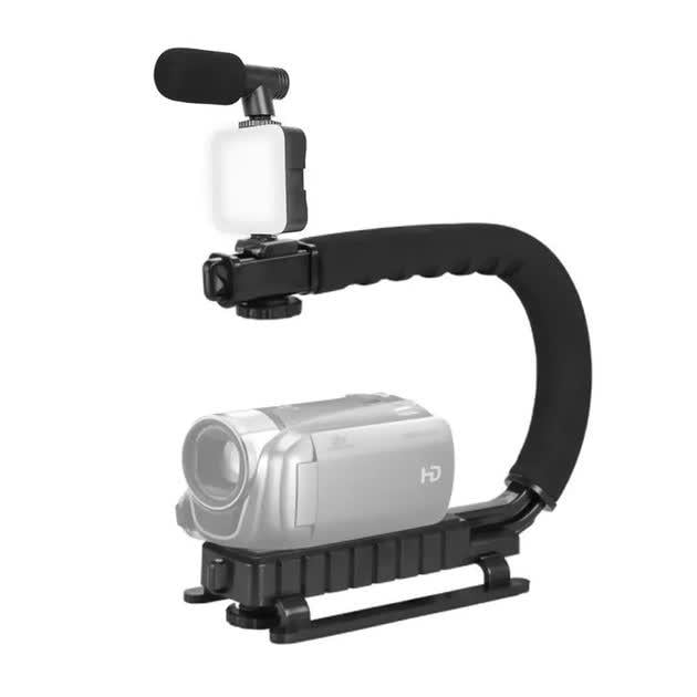 Штатив-стабилизатор для телефона портативный с LED лампой/микрофоном/пультом для видеокарты для телефона (AY-49U) - фото 3 Штатив-стабилизатор для телефона портативный с LED лампой/микрофоном/пультом для видеокарты для телефона (AY-49U) - фото 3