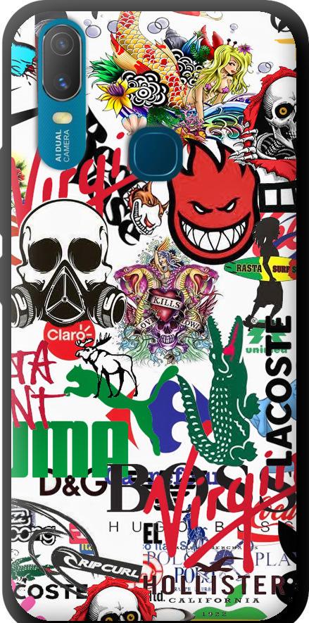 Чехол на Vivo Y11 Many different logos (4022b-629-42517)