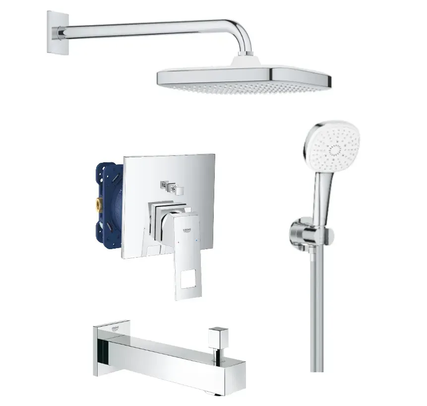 Душова система прихованого монтажу Grohe Eurocube з виливом Хром (UA2750032668)
