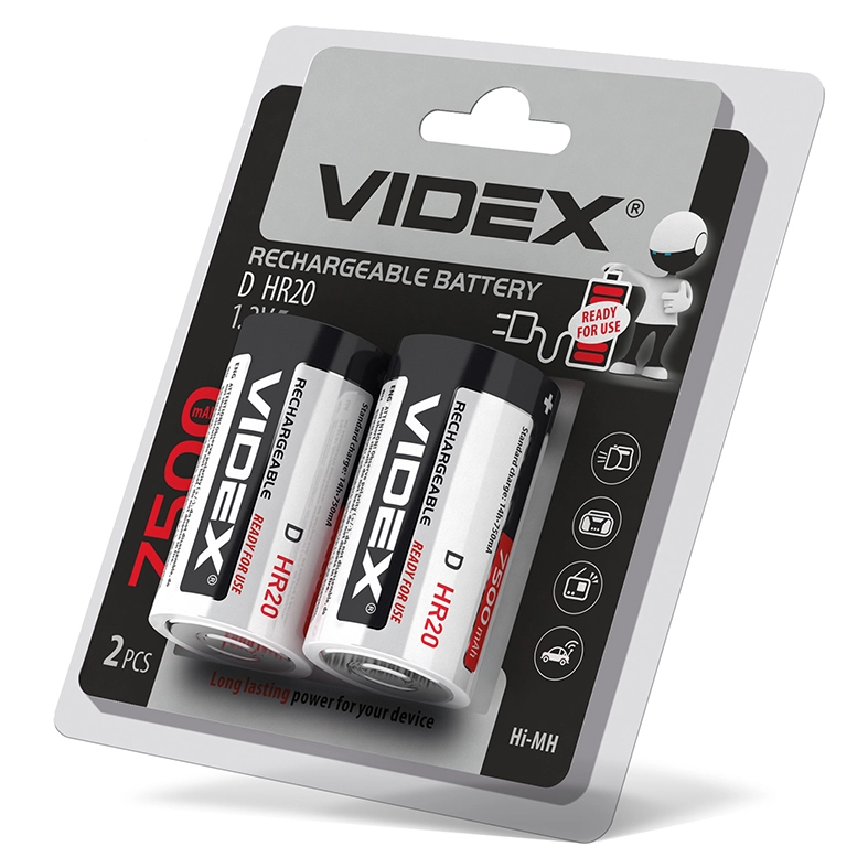 Аккумулятор Videx HR20/D 7500 mAh 2 шт. (HR20/7500/2DB)