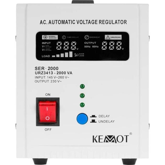 Стабілізатор напруги Kemot SER-2000/2000 VA/145Vac-260Vac - фото 3