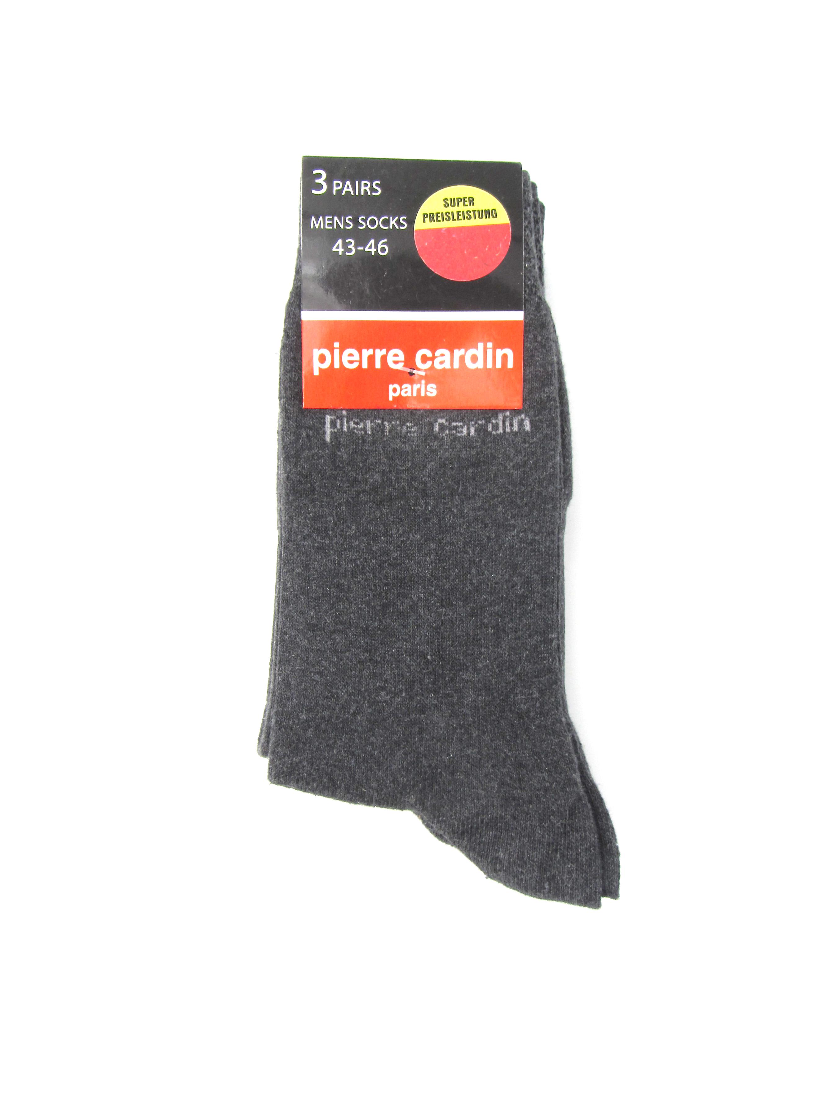 Шкарпетки 3 пари Pierre Cardin р. 43-46 Темно-сірий (53051)