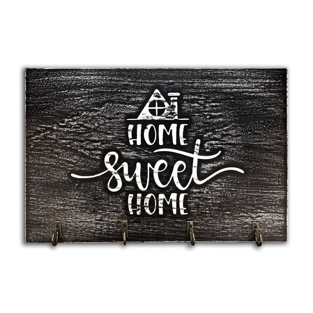 Ключниця Home sweet home хатинка 20х30 см вінтаж Сірий (хркл5007а)