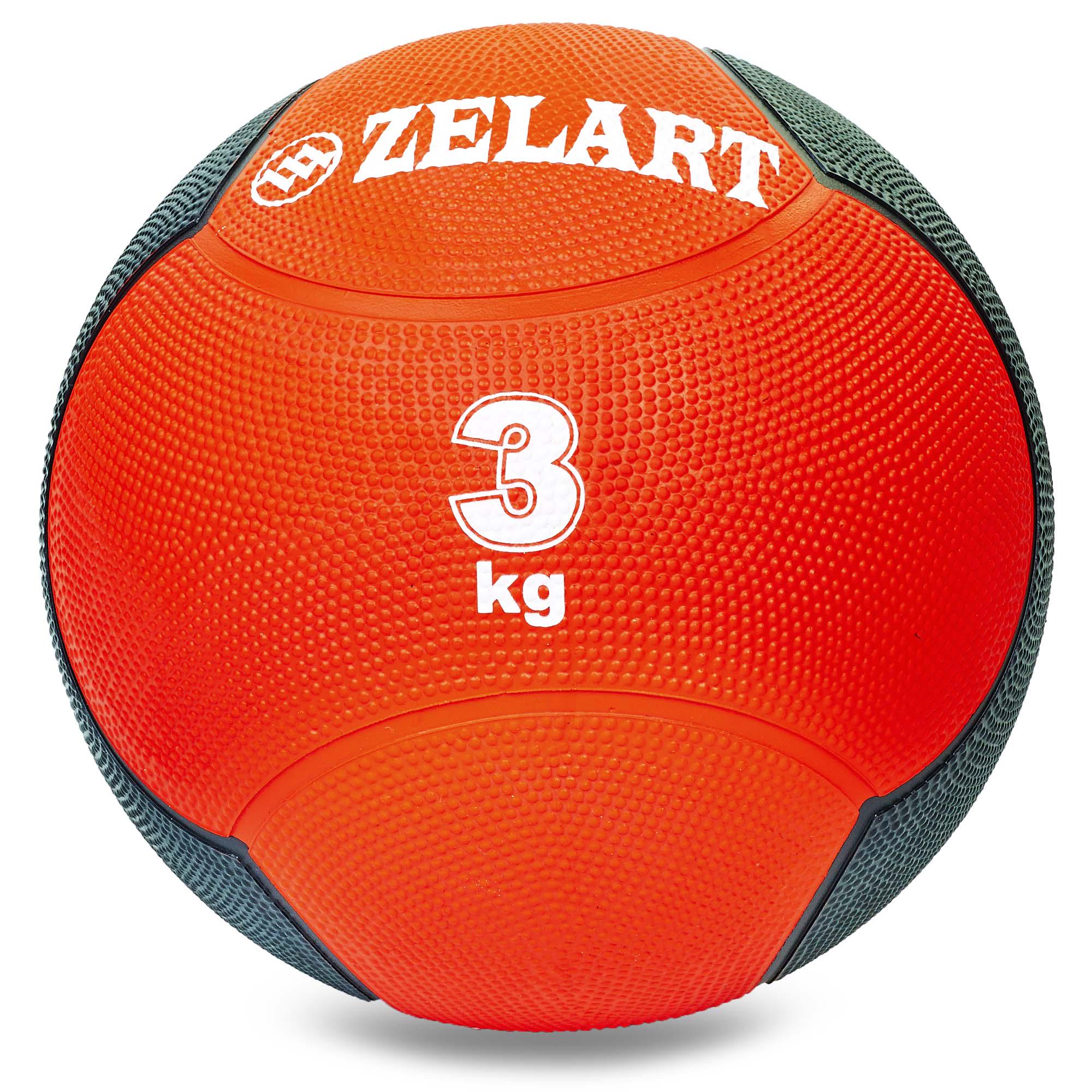 М'яч медичний медбол Zelart Medicine Ball FI-5121-3 3кг Червоний/Чорний (DR003478) - фото 1