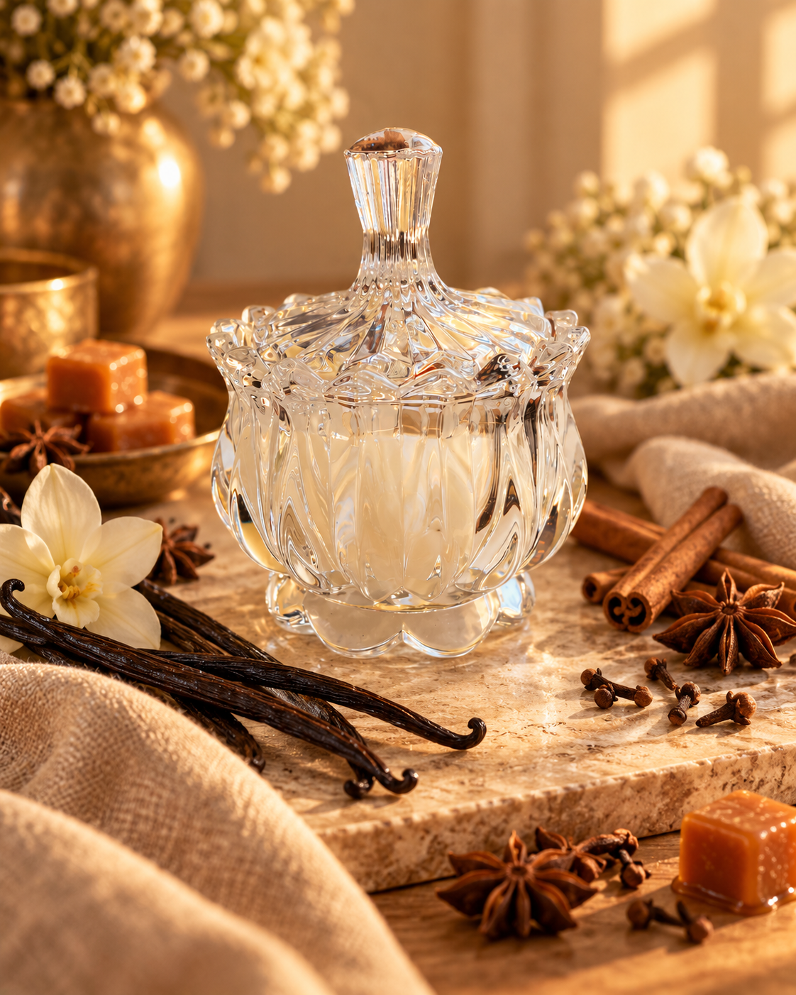Свеча ароматическая Franterro Lotus Vanilla Spicy 120 г (FRN-1126)
