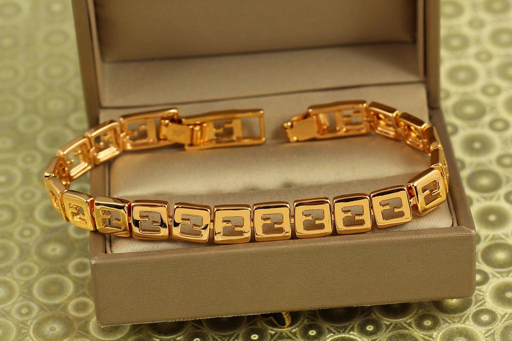 Браслет Xuping Jewelry Греческий ключ 17 см 8 мм Золотистый (31235304)