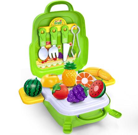 Ігровий набір Fruit Game Кухня в чемоданчику 24 ел. Салатовий (65451) - фото 1