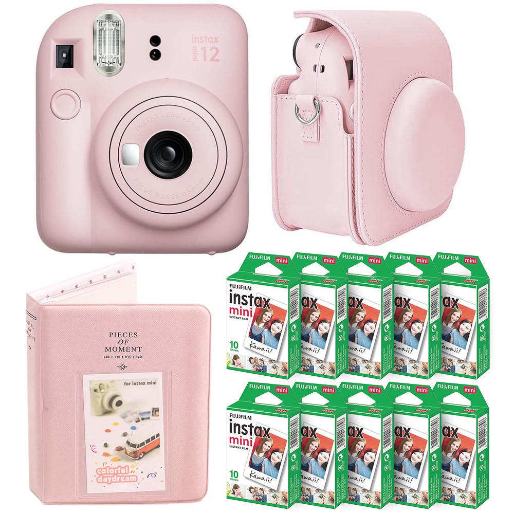 Подарочный набор Fujifilm Instax Mini 12 фотобумага 100 шт./чехол/фотоальбом 64 фото Розовый