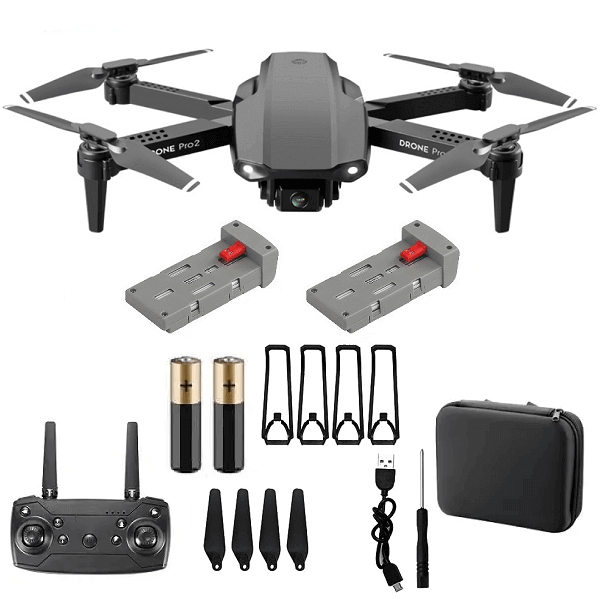 Квадрокоптер RC E99 PRO 2 с 4K и HD камерами Барометр 2 акб Black (d128)