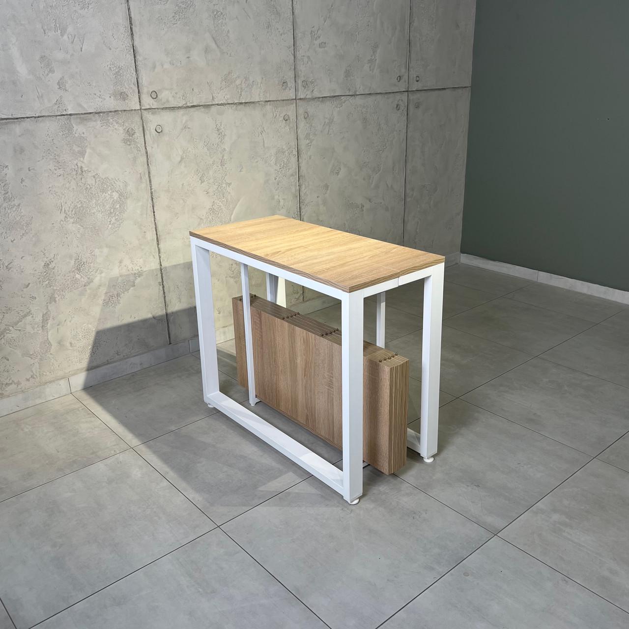 Стол-трансформер раздвижной для дома LONG Loft металлический 3 м Дуб Сонома/Белый мет (УТП017699) - фото 2 Стол-трансформер раздвижной для дома LONG Loft металлический 3 м Дуб Сонома/Белый мет (УТП017699) - фото 2