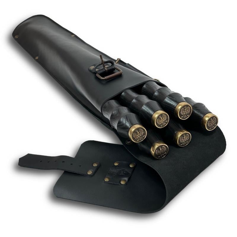 Набір шампурів BS59 Польський герб у чохлі зі шкіри