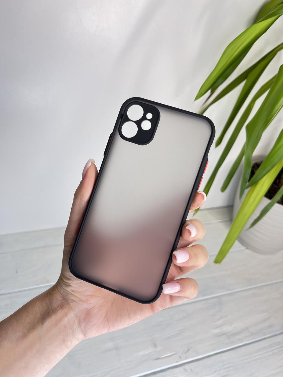 Протиударний чохол на IPhone 11 із закритою камерою ( чорний ) - фото 1