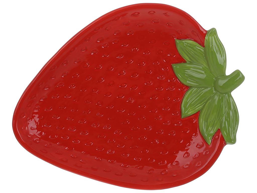 Тарелка Strawberry 31х23 5х3 5 см Красный (BDI-928-048)