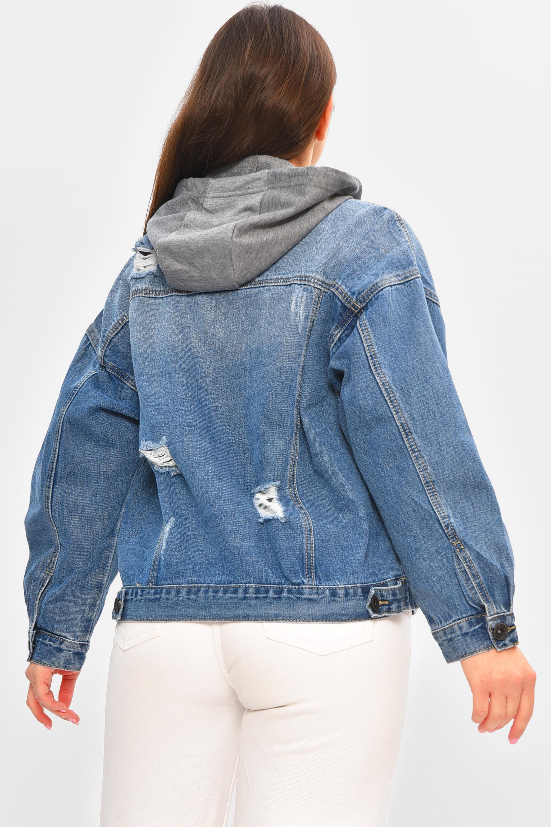 Куртка джинсова жіноча L Синій (207204) - фото 3