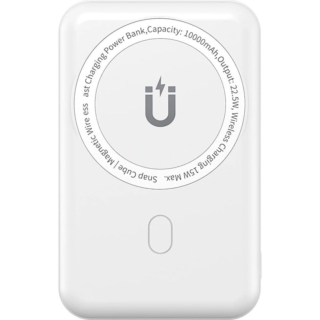 Зовнішній акумулятор WiWU Snap Cube Magnetic Wireless Charger 10000 mAh White (6973218947020)
