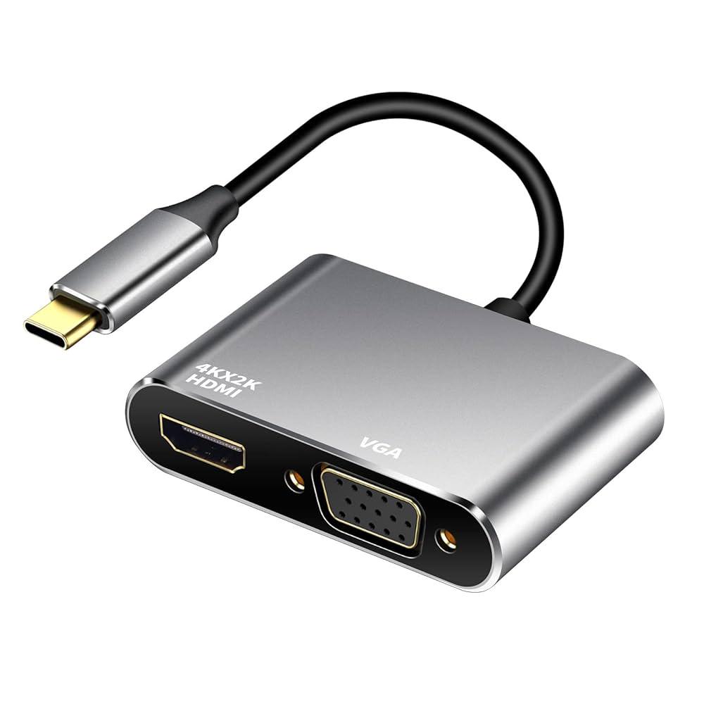 USB-хаб Type-C HDMI/VGA/USB 3.0/PD 87W Сірий (2612940082) USB-хаб Type-C HDMI/VGA/USB 3.0/PD 87W Сірий (2612940082)
