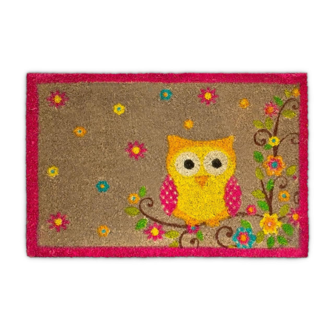 Коврик Relaxdays Сова из кокосового волокна 60x40 см (10017720)
