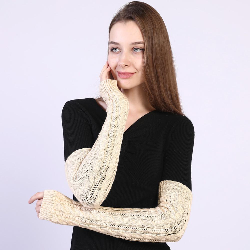 Мітенки в'язані One size Бежевий (2437) - фото 1 Мітенки в'язані One size Бежевий (2437) - фото 1