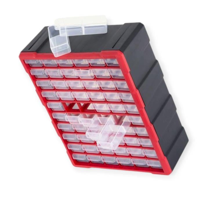 Органайзер стационарный Intertool с выдвижными ячейками 19" 475х380х160 мм 60 шт. (2765503068)