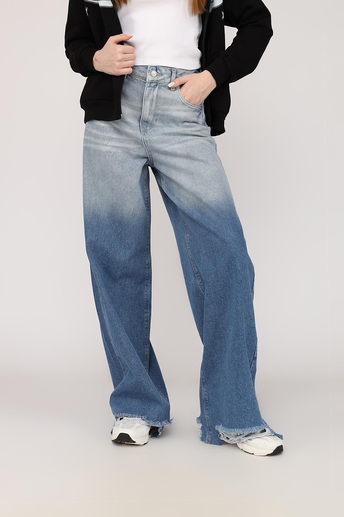 Джинсы женские Baggy ЦБ-00273490 р. 44 Голубой (SKT001055119)