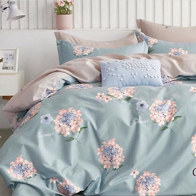 Комплект постельного белья Family Summer бязь голд евро 9981991 Голубой/Розовый (DR012721)