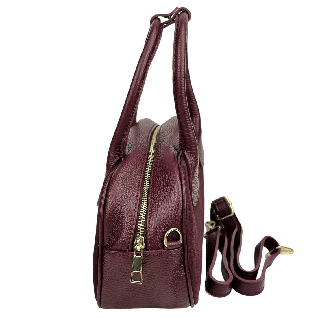 Женская сумка Royal Bag F-IT-3017BO замшевая Бордовый (8081) - фото 4 Женская сумка Royal Bag F-IT-3017BO замшевая Бордовый (8081) - фото 4