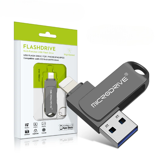 Флешка для айфона и компьютера Microdrive на 64 GB USB 3.0 (1921141147)