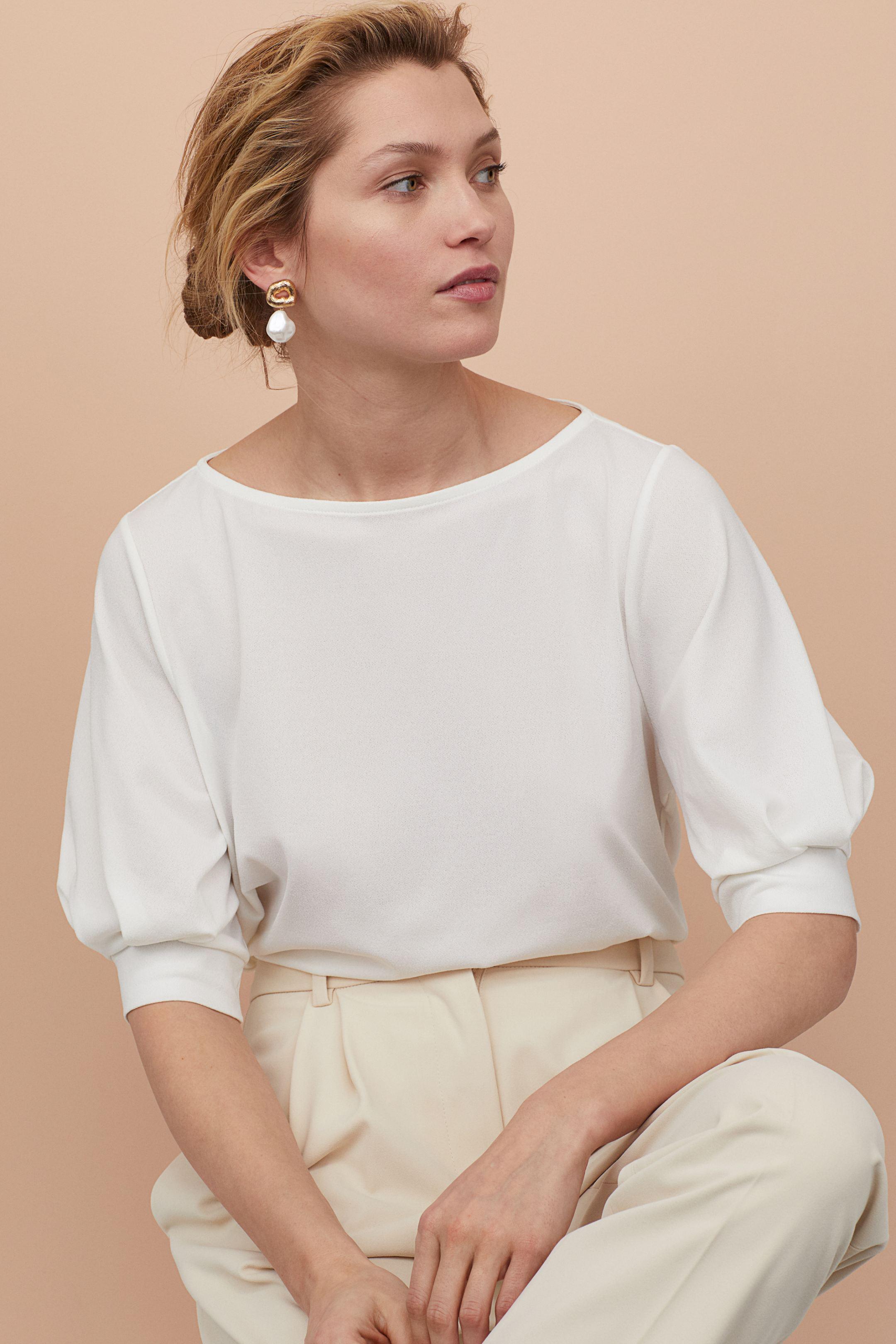 Блуза H&M S Белый (6640749)