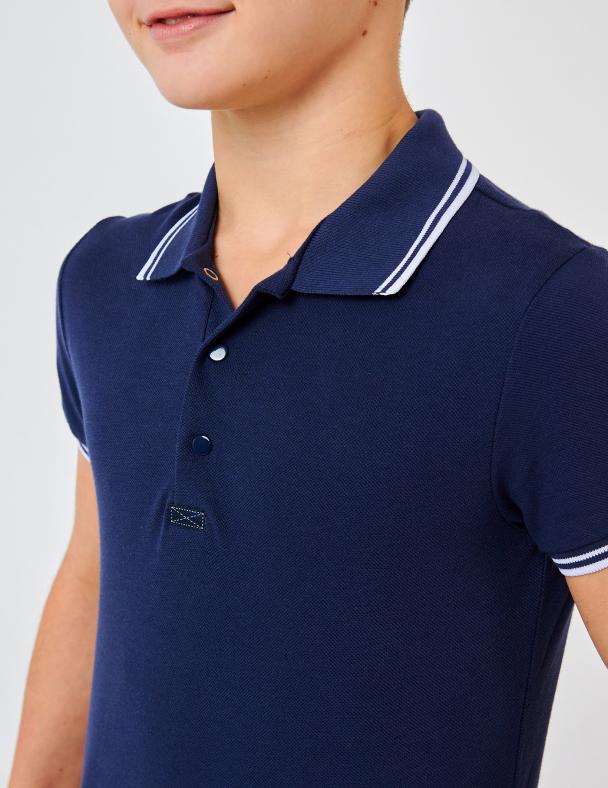 Футболка-поло для мальчика Smil Лакоста 134 см Темно синий (114114) - фото 4 Футболка-поло для мальчика Smil Лакоста 134 см Темно синий (114114) - фото 4